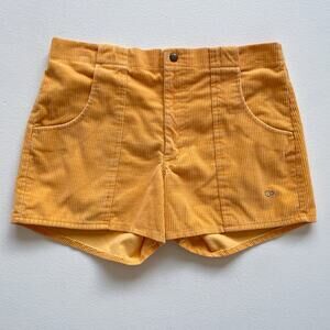 Vtg 80s 90s Ocean Pacific Orange Gold Corduroy Surf Shorts / Sz 36 / USA Made